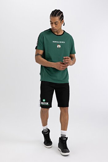 DeFacto Nba Boston Celtics Standard Fit Crew Neck Short Sleeve T-Shirt