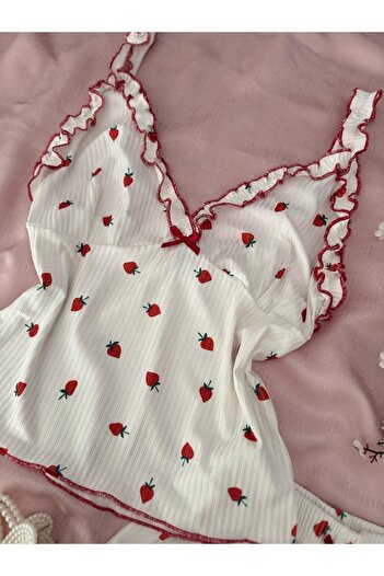 MH Moony Homewears 2-Piece Fresa Summer Soft Shorts Twill Pajama Set
