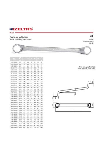 İzeltaş İzeltaş 10-11 Star Two Mouth Key 0430 03 1011