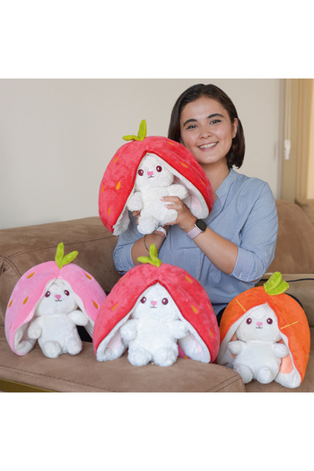 Özgüner Oyuncak Cute Rabbit Bag Plush Toy - a Joyful Companion for the Little Ones