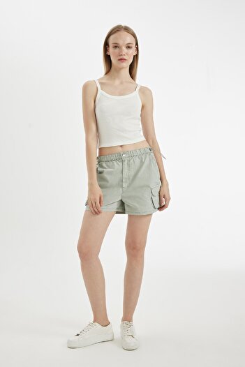 DeFacto Ribbed Camisole Strapped Athlete - Plain Body Sitting Basic Model B0563Ax24Au