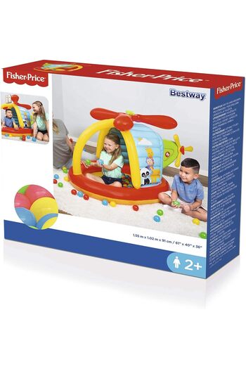 BESTWAY Fisher Price Inflatable Helicopter Ball Pit 1.55mx1.02m 93538