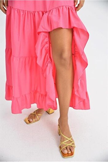 soonaksesuar Audrey Frilly Slit Detail Skirt 4037