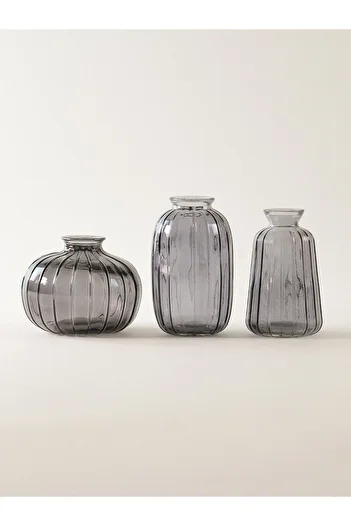 Minihol Belle 3-Piece Black Glass Vase