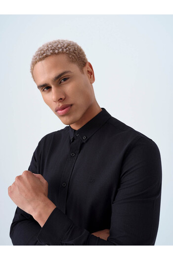 Loft Regular Fit Black Men's Shirt Lf2037403