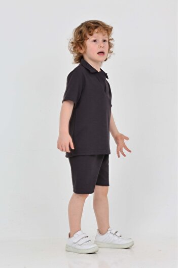 MİLANO KİDS Summer Waffle Fabric Bottom Top Shorts Suit