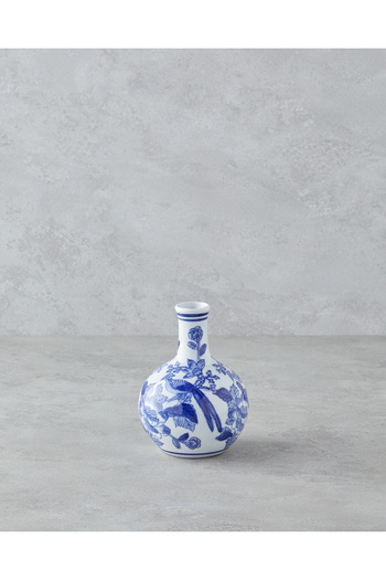 English Home Glance Vase 12X12X16 cm Blue-White