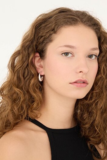 DeFacto Women's 2-Piece Hoop Matte Earrings E1307Axns