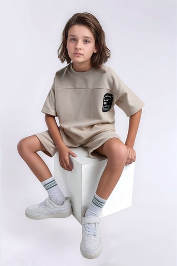Loule Boy's Clothing Oversize T-Shirt & Shorts Two-Piece Suit Set Ll.P01.O2.L01.004