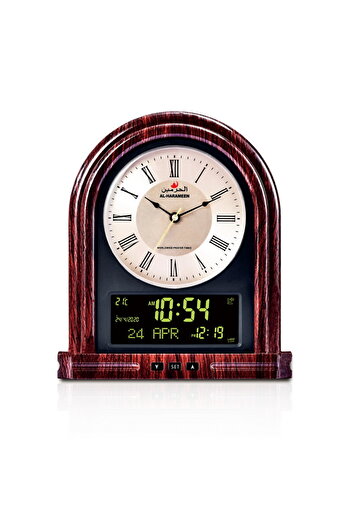 Alharameen Two-language Al-Haramain clocks for home, office, halls and mosques HA-7041 with digital black screen