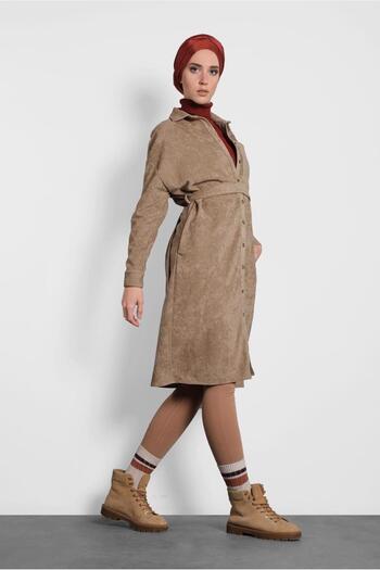 Alvina Velvet Corner Button Tunic 40301