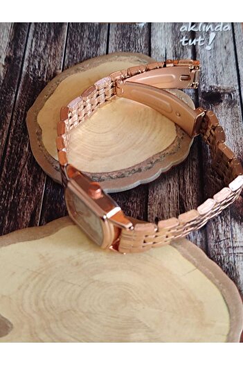 QUARTZ Retro Kasa Rosegold Renk Saat