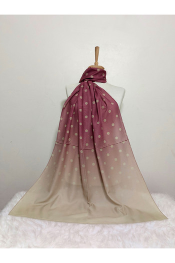 REMOMODA Patterned Chiffon Shawl with Points, Gradient Model