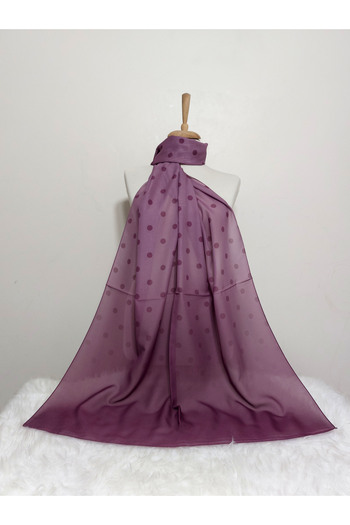 REMOMODA Patterned Chiffon Shawl with Points, Gradient Model