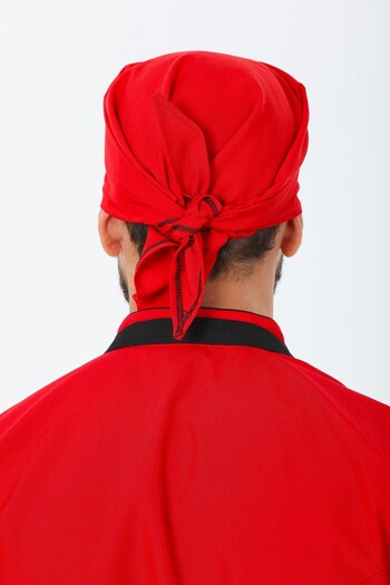alsaccessories Red Bandana Chef Bandana Plain Red Multi-Purpose Bandana