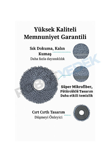 robotyedek Roborock Q Revo Master compatibil cu 2 bucăți cârpă de mop din microfibră