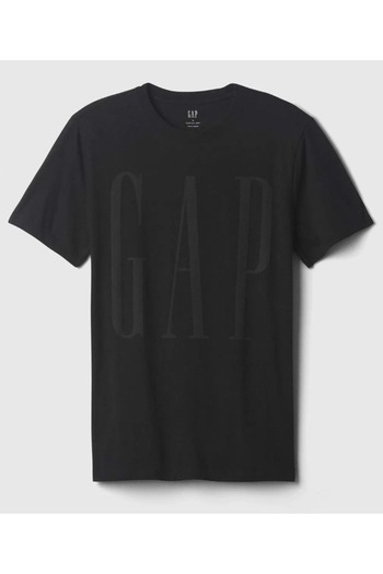 GAP Ανδρικό μπλουζάκι με κοντό μανίκι με λογότυπο V-Everyday Soft Corp ΜΑΥΡΟ