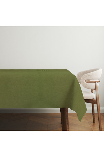 Meine Home Green Linen Table Cloth Carefree Fabric