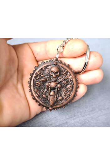 HM GROUP Hm Skull Biker 3D Collection Series Keychain (3D 4K Printing Sla Resin Keychain)