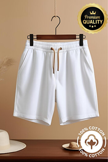 MODA Men's Straight Shorts, 100% Cotton, Comfortable, High-Quality Fabric, Domestic and Special Production