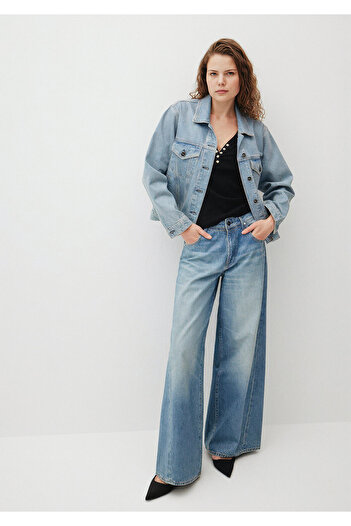 Mavi Erica Iconic Light Blue Shiny Jean Trousers 1010720 -87992
