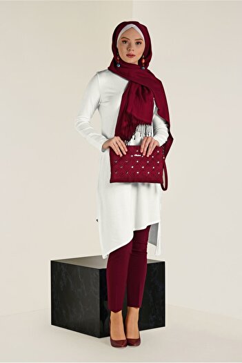 Alvina 4526 Model Asymmetrical Cut Knitwear Tunic