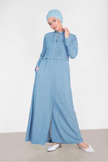 Alvina Hidden Buttoned Collar Brooched Cover 1454