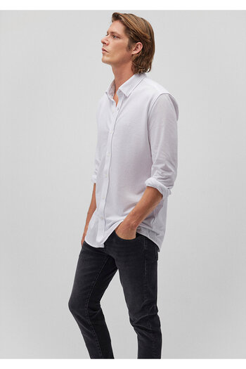 Mavi White Knitted Shirt - Fitted Cut 0211092 -620
