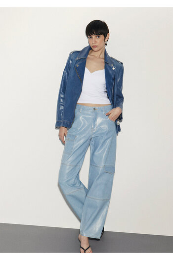 Mavi Marilla Iconic Ice Blue Shiny Jean Παντελόνι 1010777 -88241
