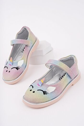 MUGGO Paty Daily Girls' Ballerinas with Velcro and Glitter