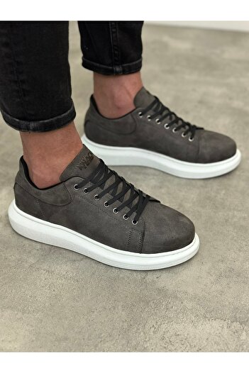 ftclothing Ft Щоденні високі базові сірі замшеві чоловічі черевики 044