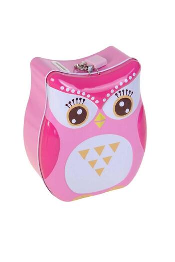 hak-iş oyuncak Owl Piggy Bank with Metal Lock