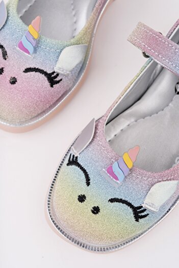 MUGGO Paty Daily Girls' Ballerinas with Velcro and Glitter