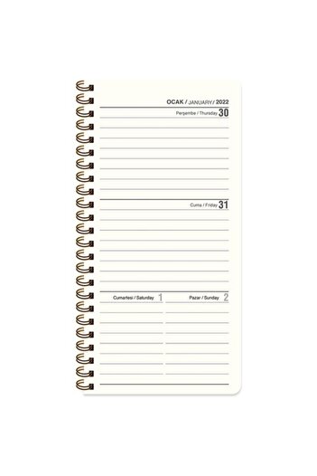 KESKİN COLOR Sharp Color Weekly Spiral Pocket Agenda 8 X 16 Cm Black