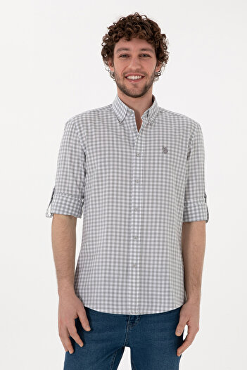 U.S. Polo Assn. Men's Gray Long Sleeve Shirt 50306367 -Vr024