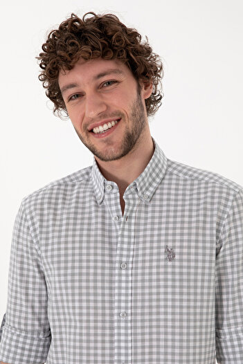 U.S. Polo Assn. Men's Gray Long Sleeve Shirt 50306367 -Vr024