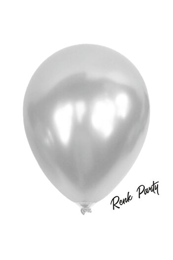 renk party Metallic Silver Balloon 12 Inch 20 Pieces