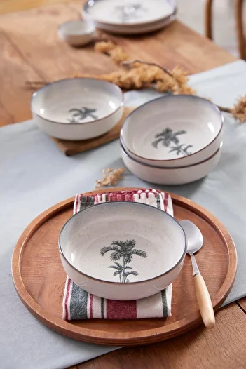 Kütahya Porselen Palm Bowl 15 cm - 4 Pieces 80794