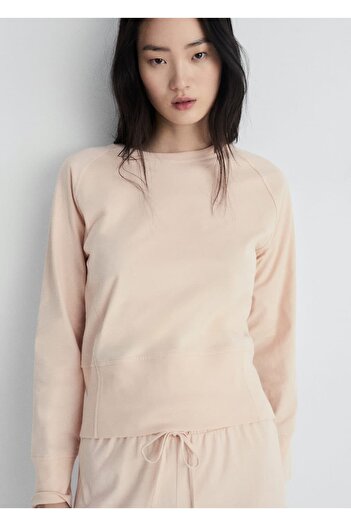 MANGO Woman Cotton Sweatshirt with Soft Apre