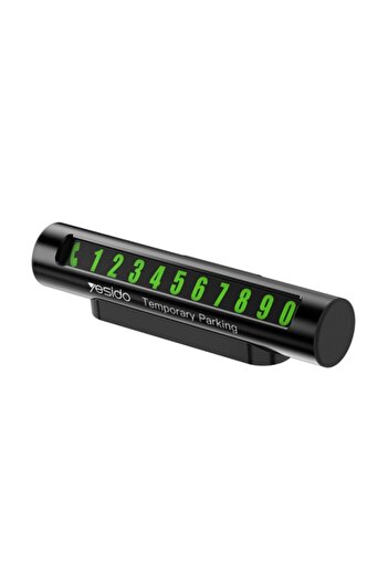 Yesido C68 Car Temporary Parking Card Magnetic Adsorption Luminous Phone Number Plate(Black)
