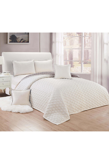 Generic 4 Pieces Dual Color Comforter Set For All Season Single Size 160x210 Cm Velvet Bedding Set