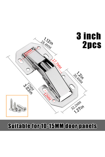Choice 2pcs Cabinet Hinges,90 Degree Soft Close Surface Mount Spring Frameless Concealed Cabinet Door Hinge