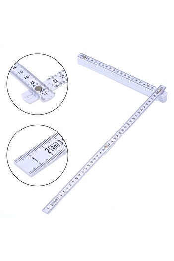 ANENG 2m 2M Slide Ten-Parts Fold Up Rulers Folding Versatile Inside Carpenter's Education Meter Lightweig