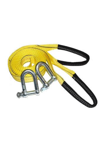 Choice 5m 8 Tons Blue Reflective 8Tons Car Towing Rope Strape Cable With U Hooks Shackle High Strength Nylo