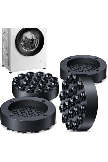 Choice 1 Pc 1.7inch 4PCS Black Anti-Vibration Washing Machine Feet Pad Silicone Non-Slip Mat Universal Sile