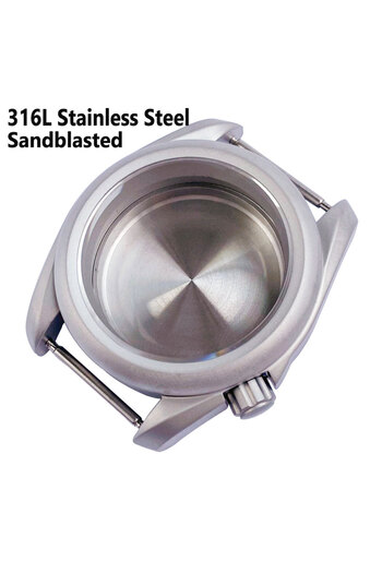 Choice NH35 NH36 case 316L stainless steel Ti-2 Titanium/316L Sandblast Field Watch Case for NH35 NH36 NH38