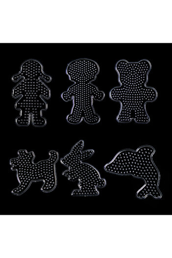 Choice 6pcs 6-Pack 5mm Fuse Bead Pegboards Transparent Plastic Ironing Bead Templates for DIY Crafts Jewelr