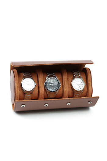 Choice 3 Slots Brown Embers 2024 New Watch Roll PU Leather 1 slot 2 slots 3 slot Black Brown Watch Bag Watc