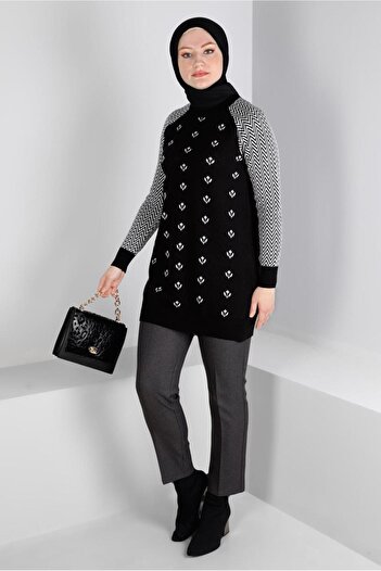 Alvina PATTERNED KNIT TUNIC 43173