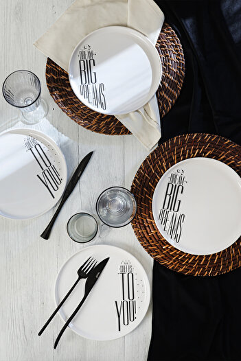 Keramika Dream & Cherrs Nordic Pasta Plate 22 cm 4 Pieces 22729-30